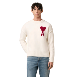 Pull Ami blanc col rond
