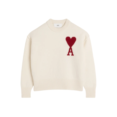 Pull Ami blanc col rond